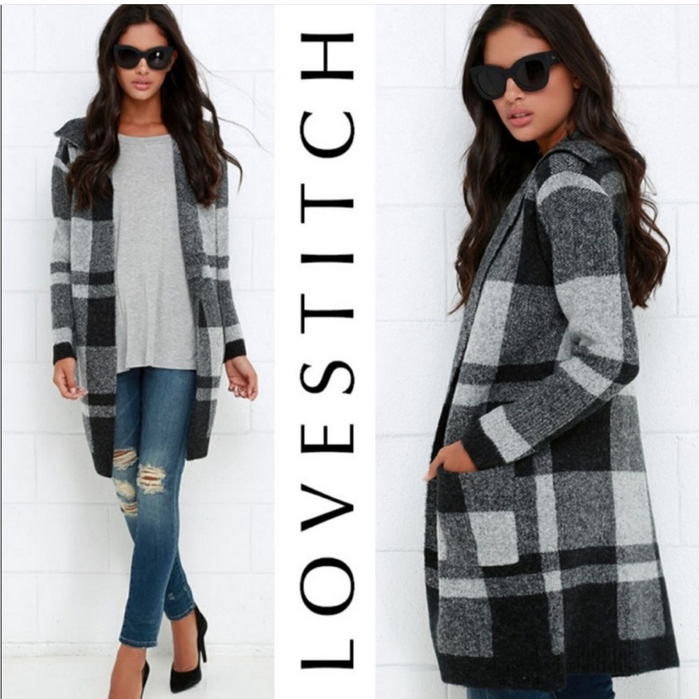 Lovestitch Plaid Cardigan coat